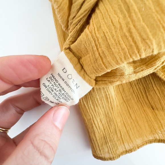 DÔEN Vera Golden Cotton Lace Tank Hand-Feel Texture, Soft Prairie Silhouette - L - Picture 6 of 8